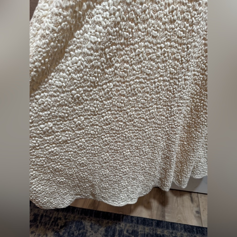 NWT Rebecca Taylor Lace Maxi Dress In Beige Size L - Picture 13 of 16